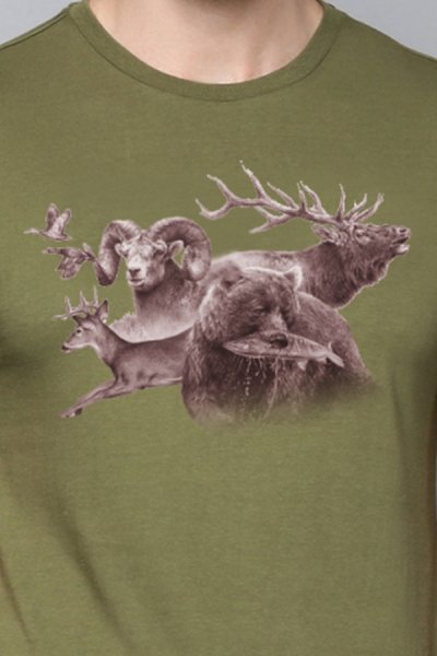 Tričko jeleň Wildanimals zelená