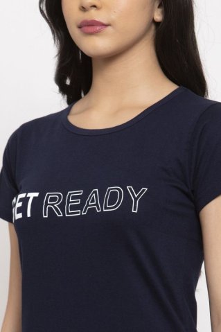 Koszula nocna damska Getready granatowa