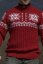 KIRK Z férfi pulóver norvég bordó mintával