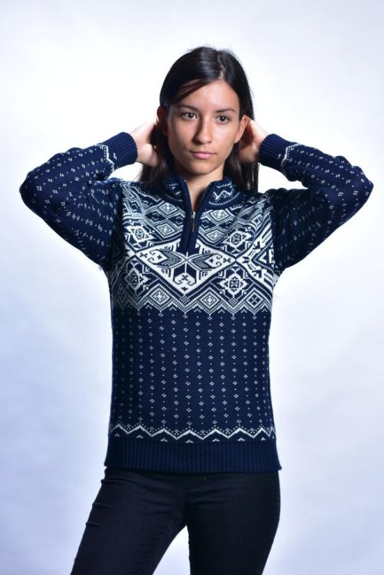 Kamela-Z – ženski plavi norveški džemper