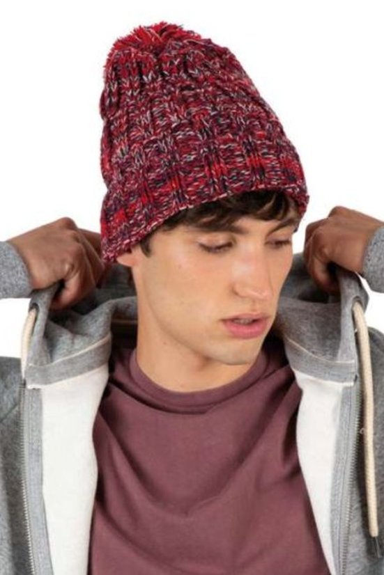 Pletena kapa 03534 unisex bordeux