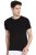 Herren-T-Shirt, 92 % Baumwolle – 8 % Elasthan, schwarz