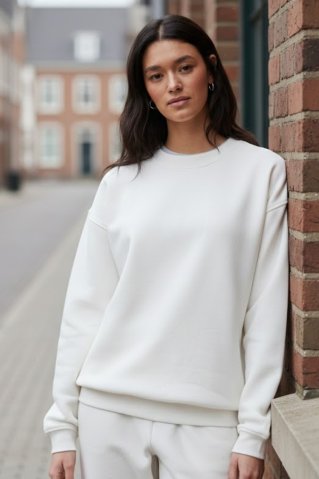 Klasična majica iz trikoja 55710000 bela 030