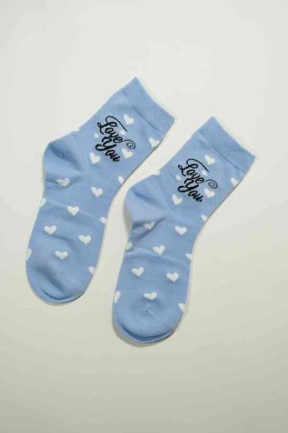 Női zokni 9660 Love You kék