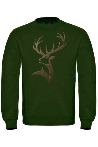 Sweatshirt for Hunters Deergrafiti Green