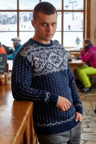 Ewident – Men’s  Knit Sweater with Norwegian Pattern