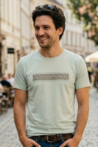 Pánské bavlněné tričko Dallas – pistáciové