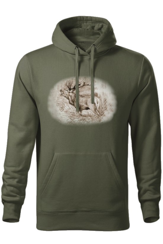 Lovačka majica s kapuljačom Ewident s motivom jelena u rici