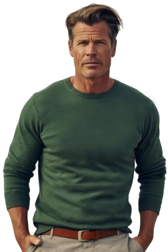 Muški pulover zeleni P2037B-O