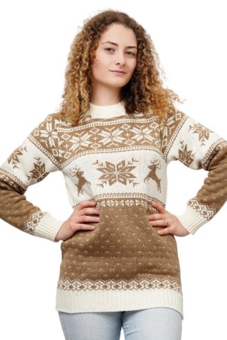 Norwegischer Damenpullover Life – Beige