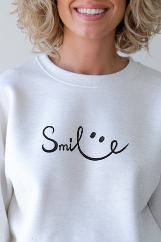 Mikina s výšivkou Smile