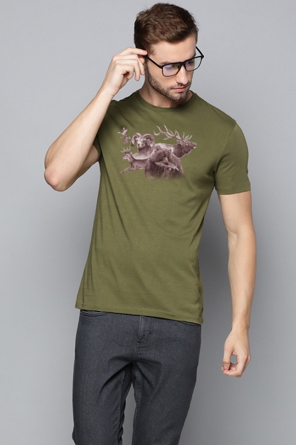 Tričko jeleň Wildanimals zelená