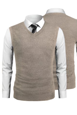 Moški rjavi brezrokavnik P2037BB bej