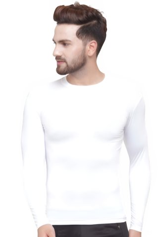 Elegant men's undershirt 32409X 92% cotton – 8% elastane white