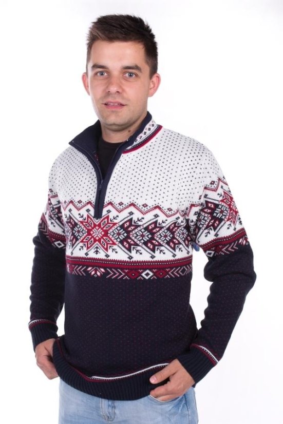 Pánsky nórsky sveter Igor-Z – tmavomodrý