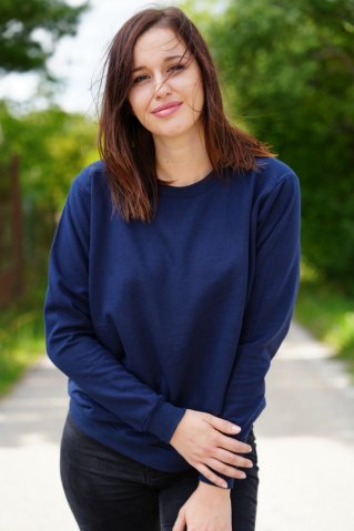 Klasična majica iz trikoja 55710000 modra