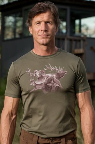 Tričko jeleň Wildanimals zelená