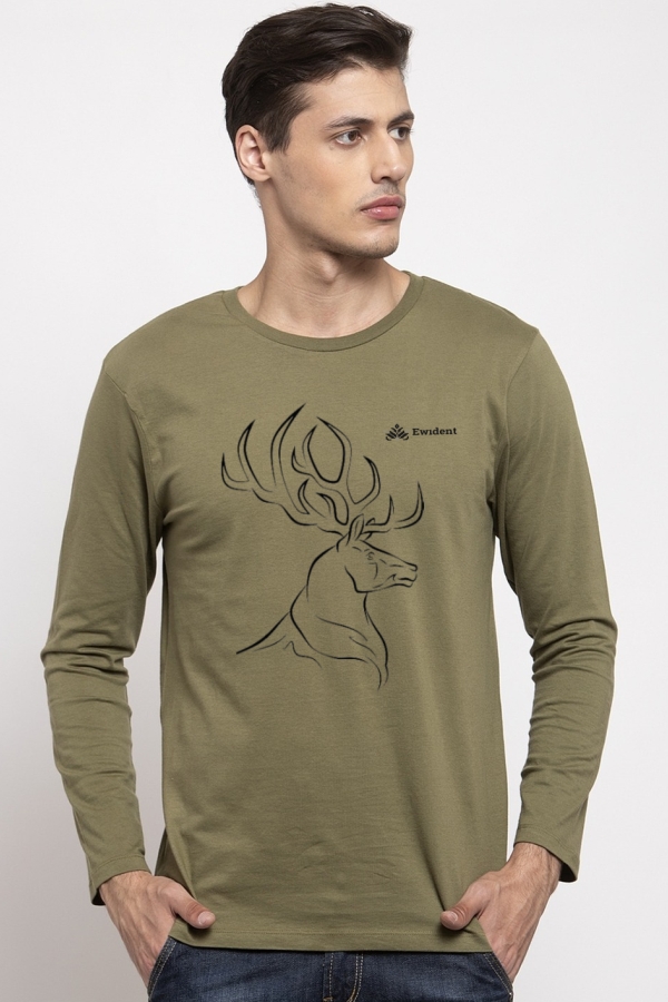 Tričko pro myslivce Deerheadkvet zelená