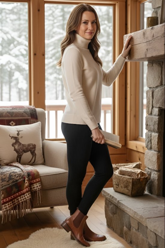 Dámske pletené KAMAŠE čierna