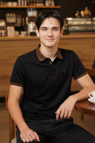 Herren-Poloshirt Olso Schwarz