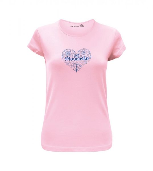 Dámske elegantné tričko krátky rukáv SK2 100% bavlna 226400 pink