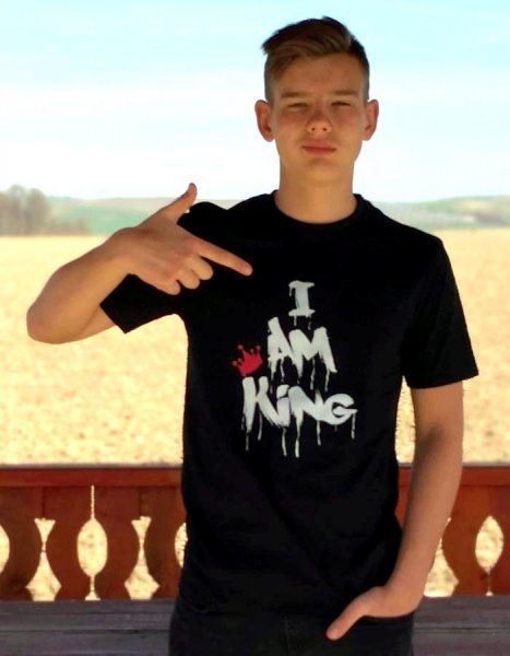 Cool I AM KING tricou negru