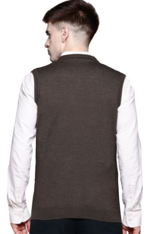 Moški rjavi brezrokavnik Riko-BB