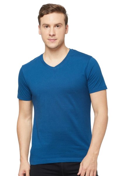 Tricou bărbătesc cu mâneci scurte 100% bumbac 443028 royal