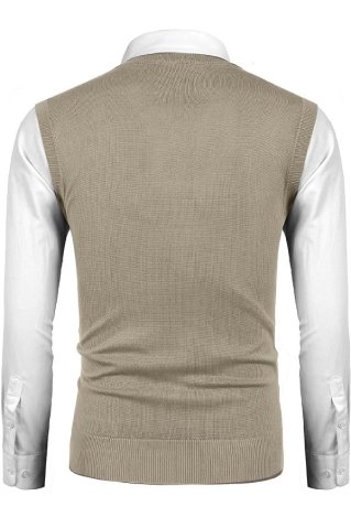 Pleteni moški brezrokavnik PikoBB beige