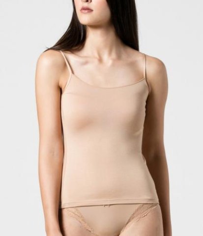 Tielko s úzkymi ramienkami beige 22148X