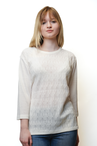 Pulover de dama Dida alba