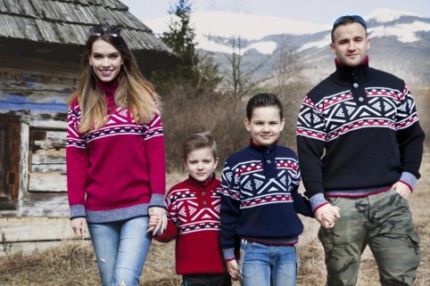 Nórsky detský sveter KLEO – modrá