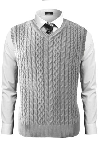 Muški pleteni prsluk CopikBB siva