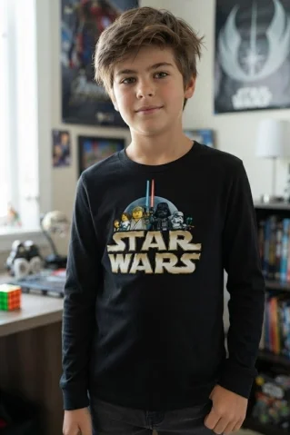 Star Wars detské tričko čierne