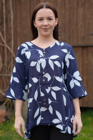 Bluză albastru închis Blumina