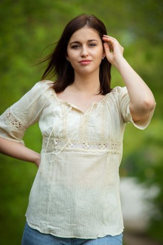 Krojová blúzka EWT143 natur