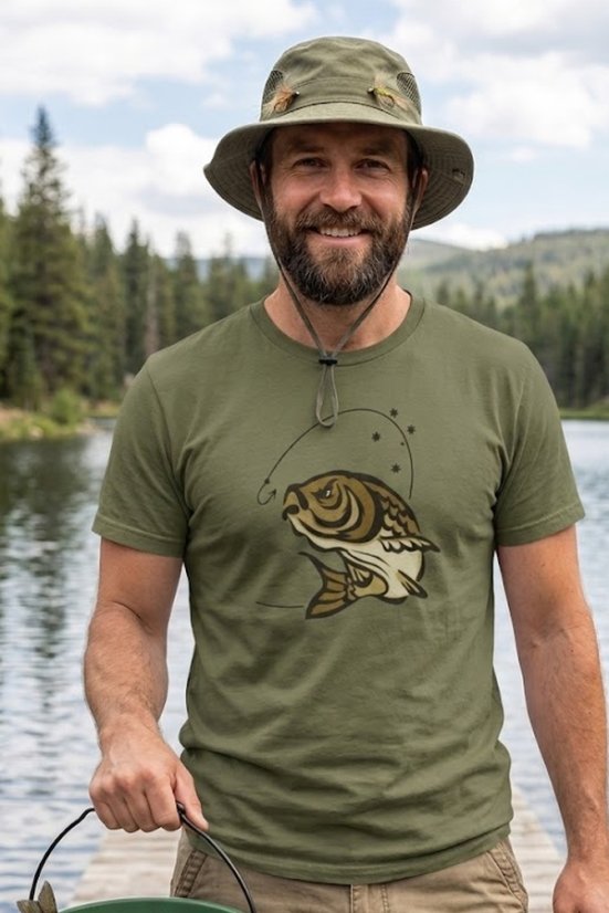 Muška majica s ribom – originalni dizajn