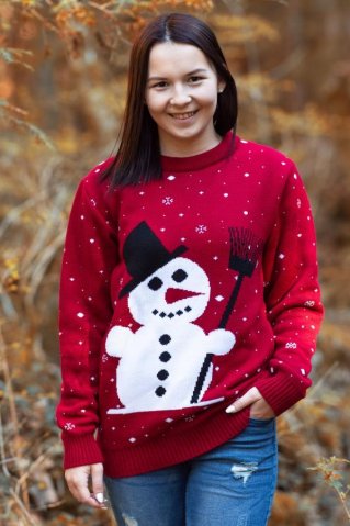 Hóember női pulóver