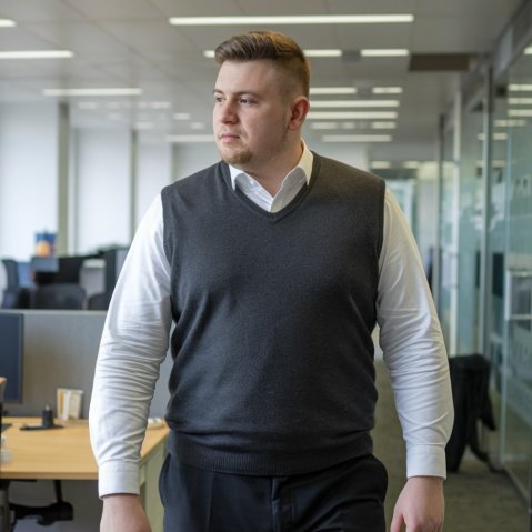 Férfi kötött mellény P2037BB grafit