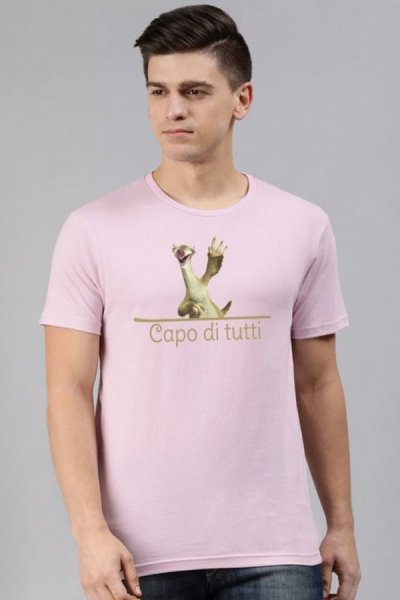 Férfi póló Caposid rózsaszín