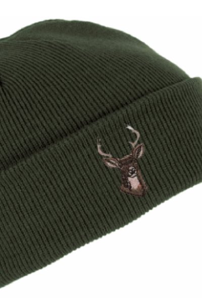Myslivecká pletená čepice Deer031 zelená