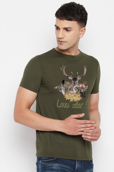 Poľovnícke tričko Lovuzdarcolor zelená