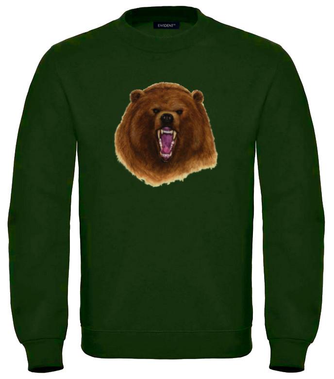 Hanorac verde Bear pentru bărbați