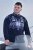 Men’s Norwegian Knit Sweater – Deer Motif, Blue