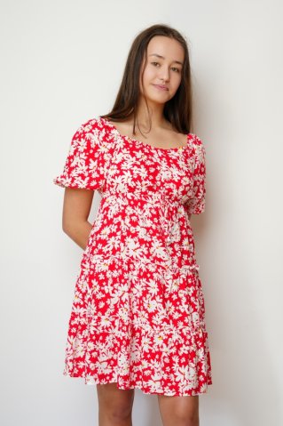 Dámske letné šaty JVPC5165 červena