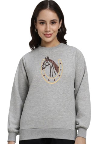 Women's Embroidered Sweatshirt Pferdemik