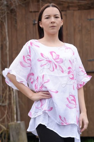 Bluză pink Kvetina