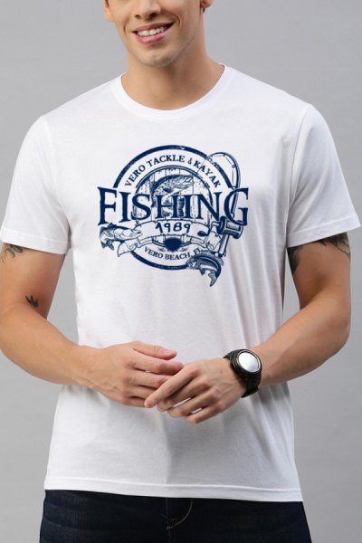 Fishvero tričko 100% bavlna biela