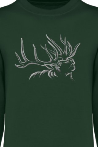 Pánska poľovnícka mikina Ewident – Silueta divočiny (Jeleň)