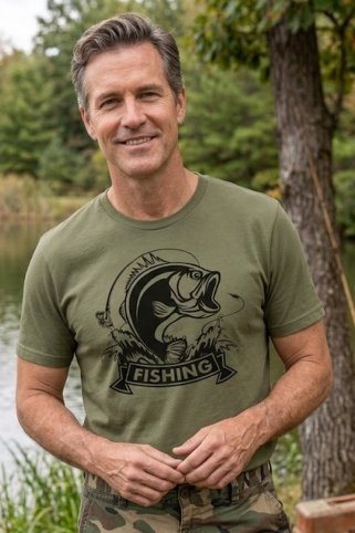 Fish3 ribolovna majica 100% pamuk zelena